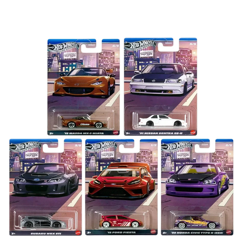 Hot Wheels Compact Kings Silver Series 2026 – 5 Car Set GDG44 | 1:64 Die-Cast Collectible Cars