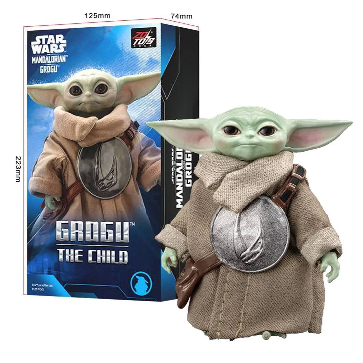 ZD Toys Grogu "The Child" Collectible 1:10 Scale Action Figure | Star Wars: The Mandalorian And The Grogu | Premium Display Figure with Fabric Robe