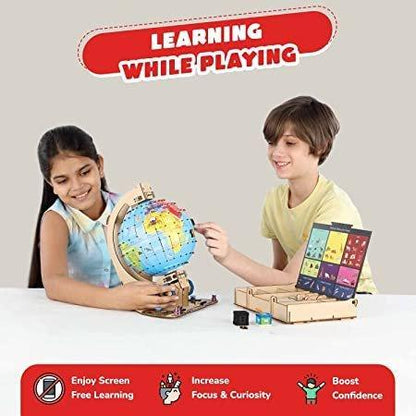 Smartivity Globe TROTTERS Augmented Reality STEM Educational DIY Fun Toy with Free App, Educational &amp; Construction based Activity Game for Kids 8 to 14, Gifts for Boys &amp; Girls, Made in India - Jaiman Toys
