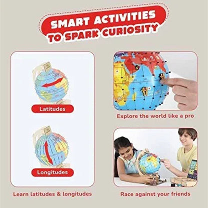 Smartivity Globe TROTTERS Augmented Reality STEM Educational DIY Fun Toy with Free App, Educational &amp; Construction based Activity Game for Kids 8 to 14, Gifts for Boys &amp; Girls, Made in India - Jaiman Toys