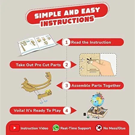 Smartivity Globe TROTTERS Augmented Reality STEM Educational DIY Fun Toy with Free App, Educational &amp; Construction based Activity Game for Kids 8 to 14, Gifts for Boys &amp; Girls, Made in India - Jaiman Toys