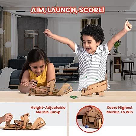 Smartivity Pot Shot Marble Launcher STEM DIY Fun Toys, Educational &amp; Construction based Activity Game for Kids 8 to 14, Birthday Gifts for Boys &amp; Girls, Science Engineering Project, Made in India - Jaiman Toys