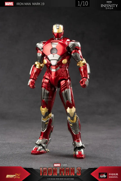ZD Toys 1:10 Scale Iron Man Mark19 XIX (Tiger) Action Figure (6-7 Inch) | Marvel Studios Iron Man 3 Collectible with Premium Articulation