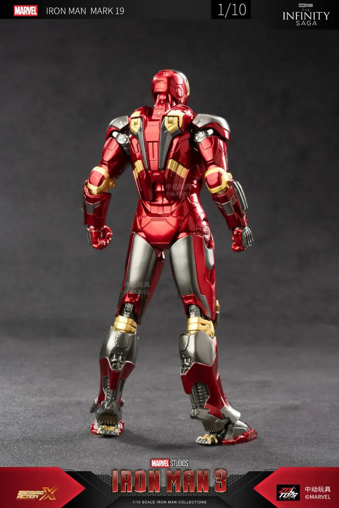 ZD Toys 1:10 Scale Iron Man Mark19 XIX (Tiger) Action Figure (6-7 Inch) | Marvel Studios Iron Man 3 Collectible with Premium Articulation