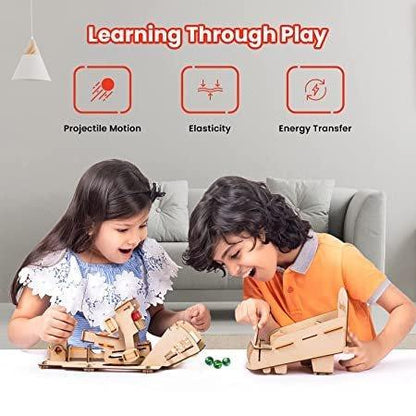 Smartivity Pot Shot Marble Launcher STEM DIY Fun Toys, Educational &amp; Construction based Activity Game for Kids 8 to 14, Birthday Gifts for Boys &amp; Girls, Science Engineering Project, Made in India - Jaiman Toys