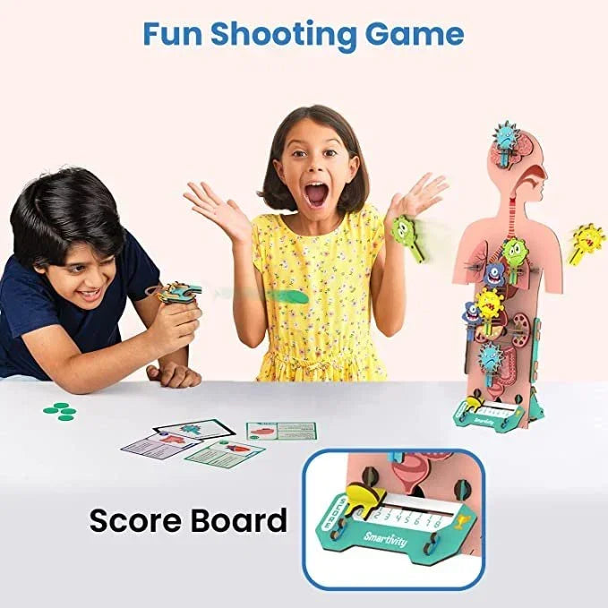 Smartivity Human Body STEM DIY Fun Toys for Kids 6 to 12, 20 Cards Learn About Organs, Functions, Health &amp; Diet, Best Gift Toy for Boys &amp; Girls Age 6-8-10-12, Science Toy, Educational Based Activity Game - Jaiman Toys