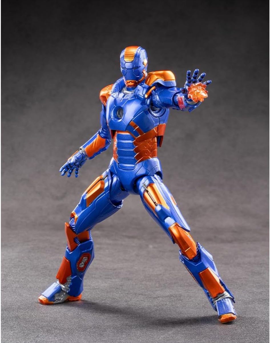 ZD Toys 1:10 Scale Iron Man Mark XXVII (Disco) Action Figure | Marvel Studios Iron Man 3 | 7 Inch Collectible with Premium Articulation