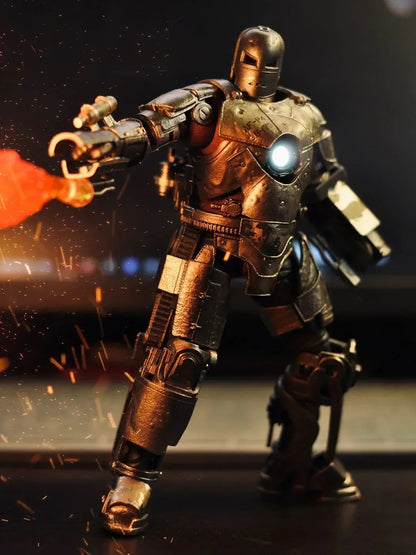 Marvel Iron Man Mark 1 Toy LED Light Action Figure Collection Model-7"Inch - 1907-01 - Jaiman Toys