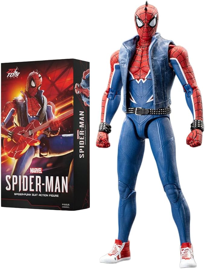 ZD Toys 1/10 Scale Spider-Man Spider-Punk Action Figure Non-Light-Up| Marvel Superhero Collectible Figure (1950-04)