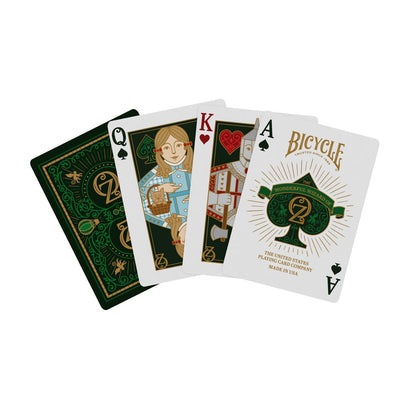 Bicycle Wizard of Oz Playing Cards – Premium Emerald & Gold Custom Deck