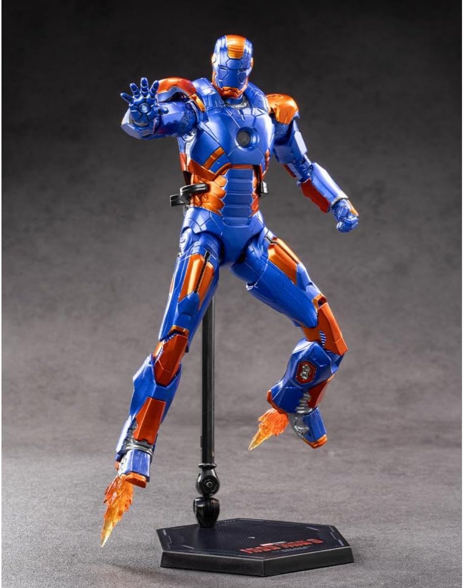 ZD Toys 1:10 Scale Iron Man Mark XXVII (Disco) Action Figure | Marvel Studios Iron Man 3 | 7 Inch Collectible with Premium Articulation