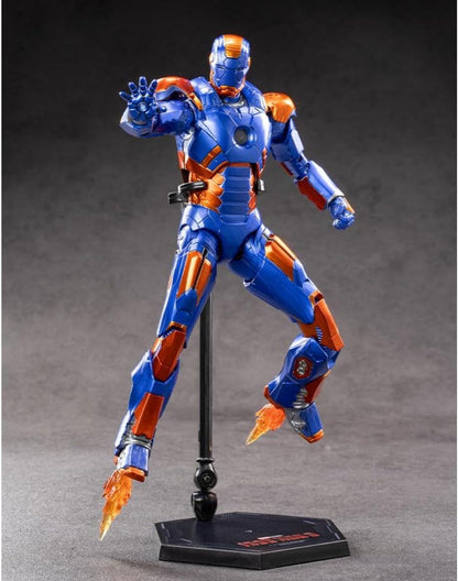 ZD Toys 1:10 Scale Iron Man Mark XXVII (Disco) Action Figure | Marvel Studios Iron Man 3 | 7 Inch Collectible with Premium Articulation