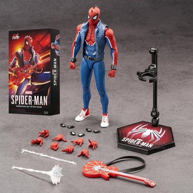 ZD Toys 1/10 Scale Spider-Man Spider-Punk Action Figure Non-Light-Up| Marvel Superhero Collectible Figure (1950-04)