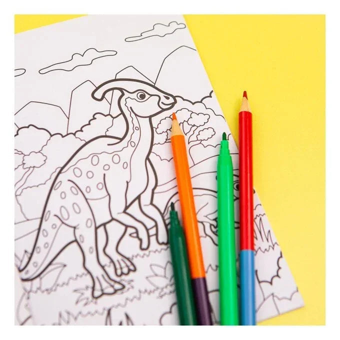 Colour & Carry Dinosaur Activity Tin Colouring Kit - Jaiman Toys