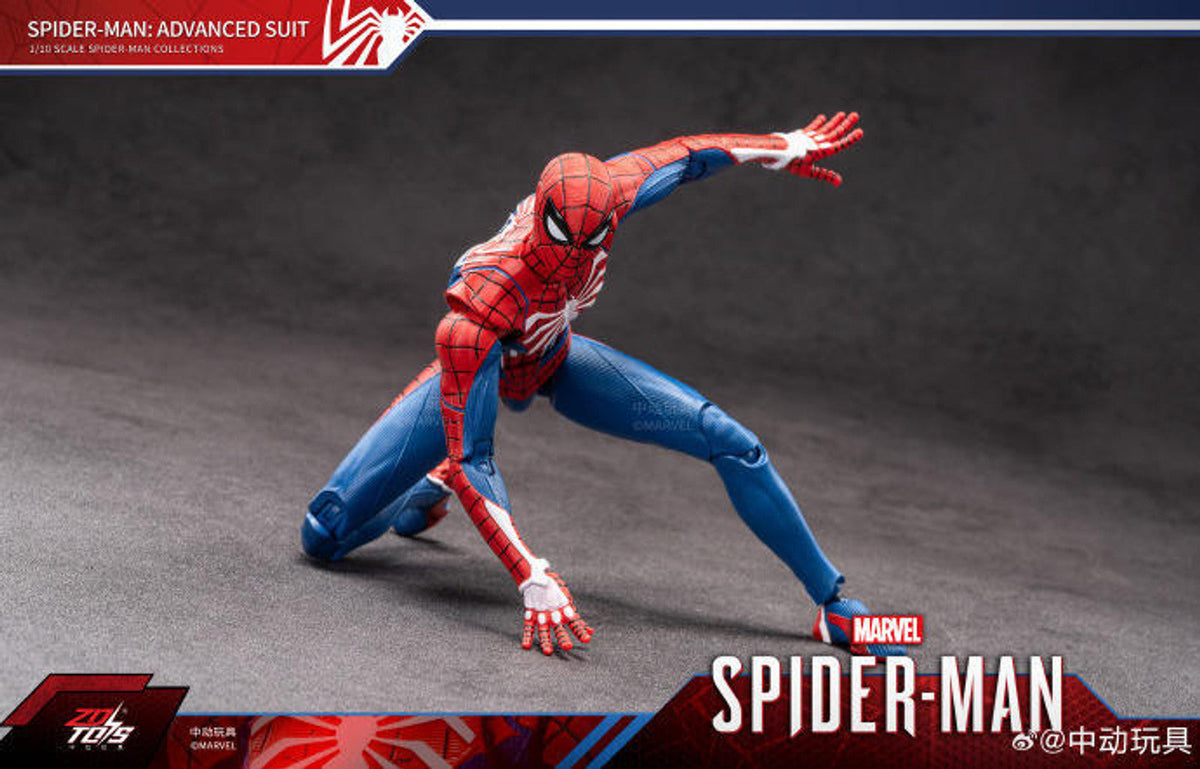 ZD Toys Marvel Spider-Man Advanced Suit Action Figure (7 Inch) | 1:10 Scale Premium Collectible