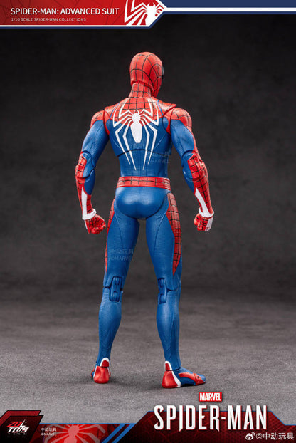 ZD Toys Marvel Spider-Man Advanced Suit Action Figure (7 Inch) | 1:10 Scale Premium Collectible