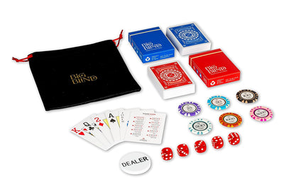 Big Blind 300-Piece Poker Chips Set for Adults with Poker Game Accessories