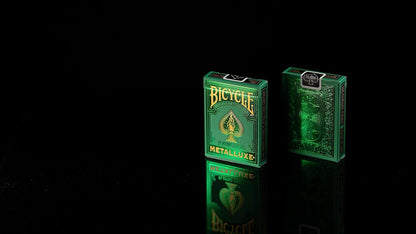 Bicycle Metalluxe Green Playing Cards – Premium Metal Foil Finish | Poker Size