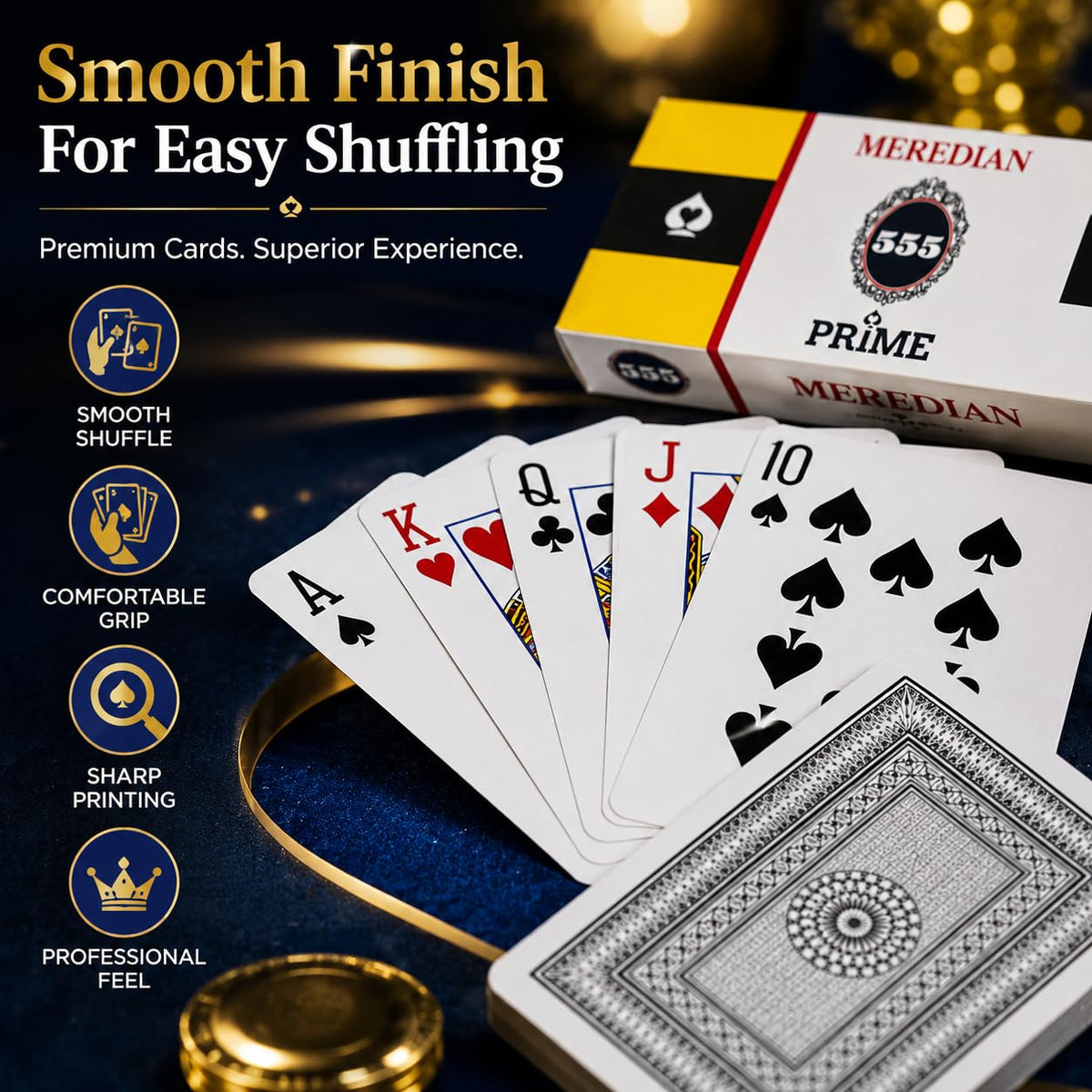 Prime Premium Playing Cards Set (Pack of 2 Decks) – Waterproof, Durable Plastic Poker Cards for Gaming, Magic & Casino Nights