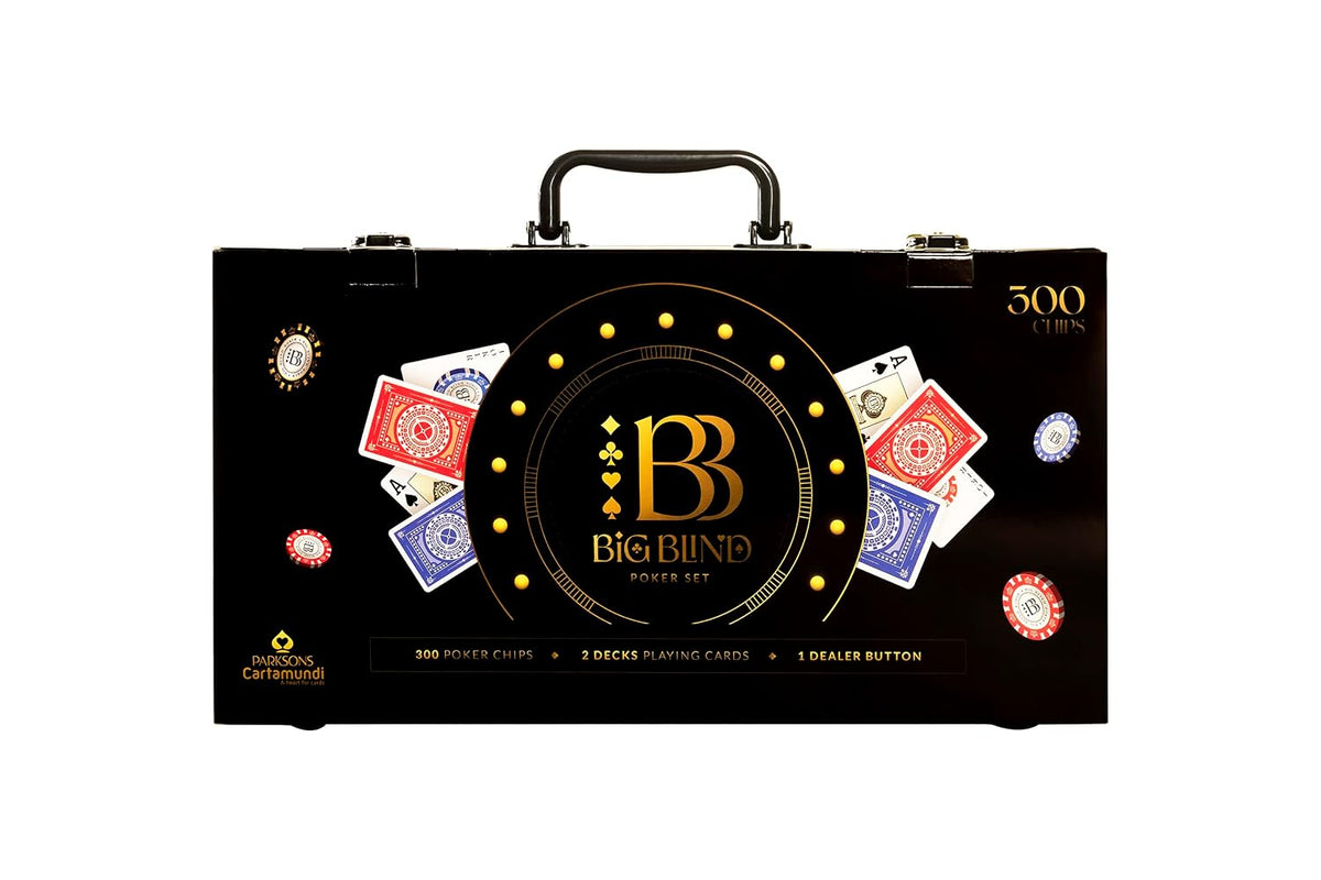 Big Blind 300-Piece Poker Chips Set for Adults with Poker Game Accessories