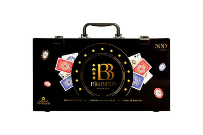 Big Blind 300-Piece Poker Chips Set for Adults with Poker Game Accessories