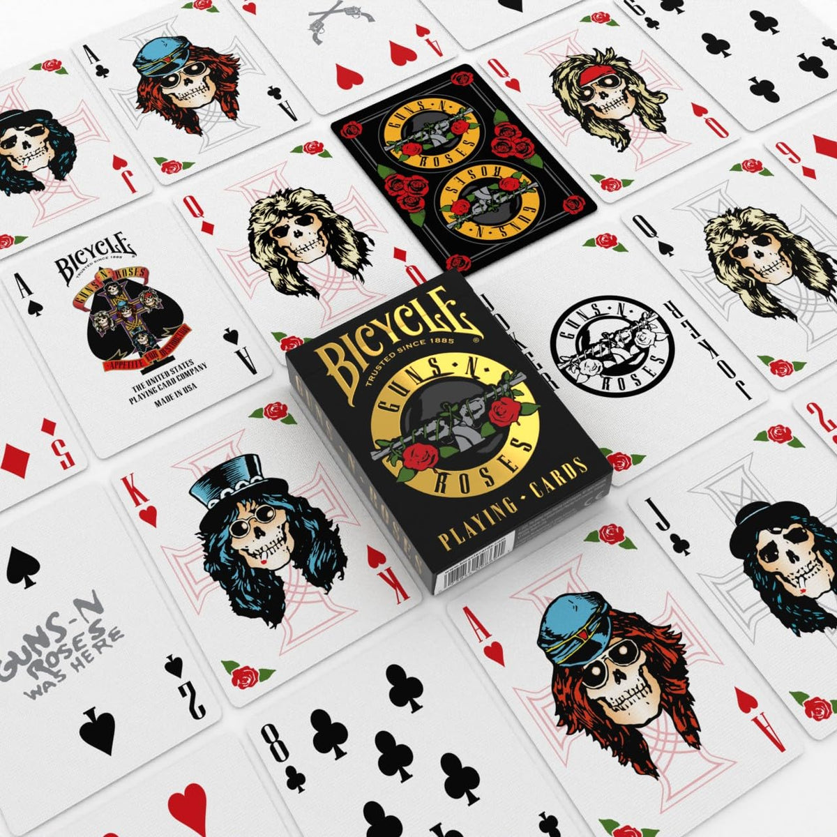 Bicycle Guns N' Roses Playing Cards | Premium Collectible Poker Size Deck with Gold Foil Box