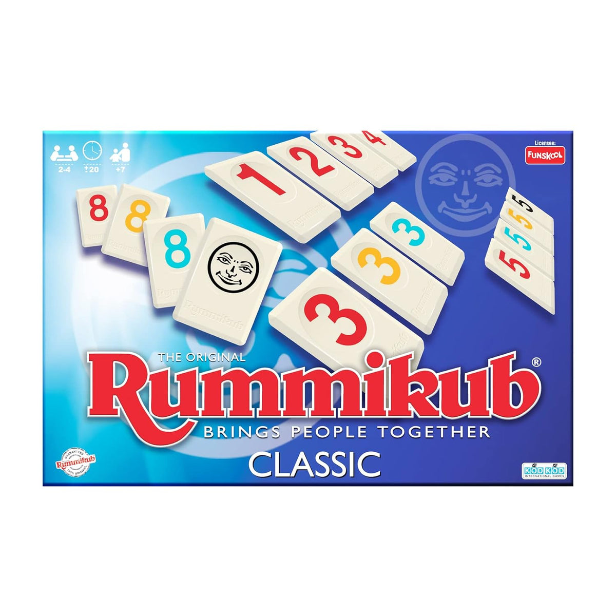 Funskool Original Rummikub Number Game | Classic Family Tile Game for Kids & Adults | Educational Strategy Board Game | 2-4 Players | Ages 7+