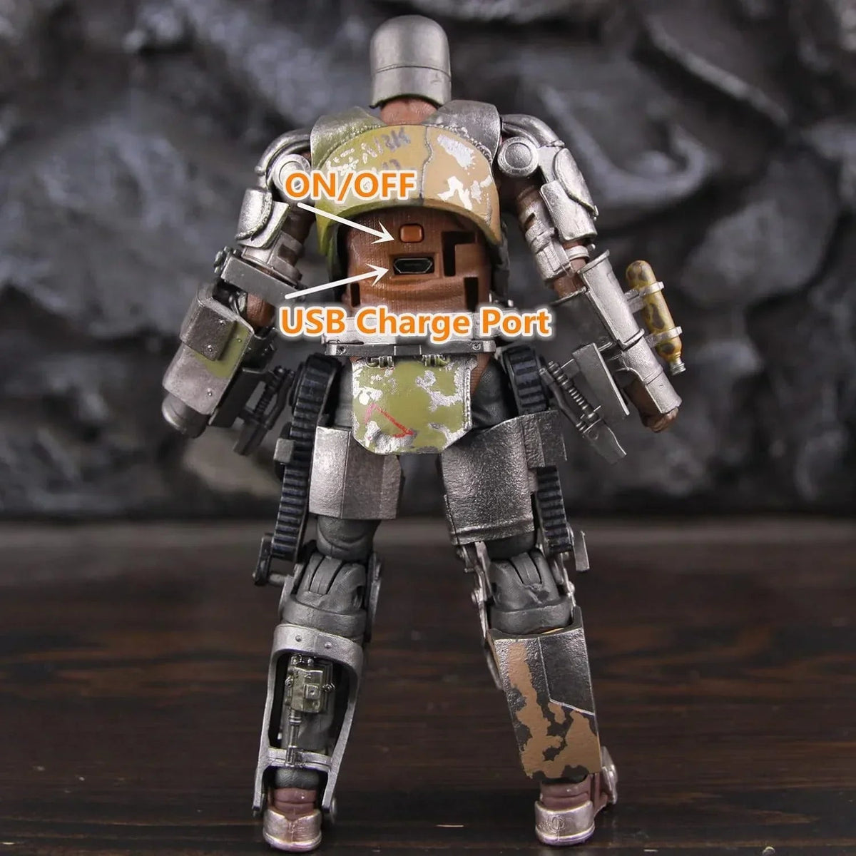 Marvel Iron Man Mark 1 Toy LED Light Action Figure Collection Model-7"Inch - 1907-01 - Jaiman Toys