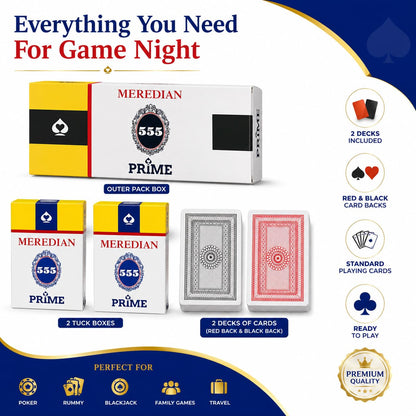 Bicycle Prime Premium Playing Cards – Pack of 2 Decks