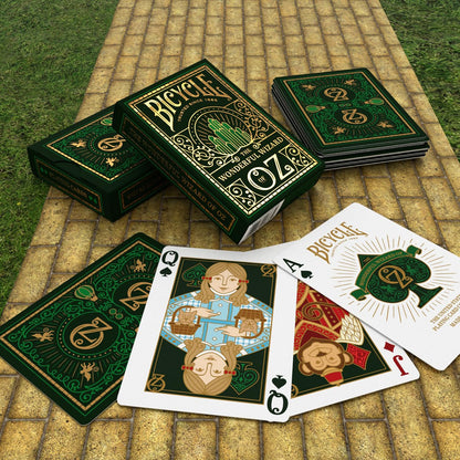 Bicycle Wizard of Oz Playing Cards – Premium Emerald & Gold Custom Deck