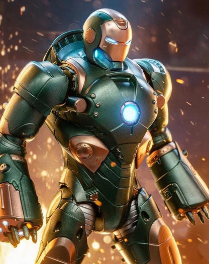ZD Toys 1:10 Scale Iron Man Mark 37 XXXVII (Hammerhead) Action Figure (6-7 Inch) | Marvel Studios Iron Man 3 Collectible with Articulation
