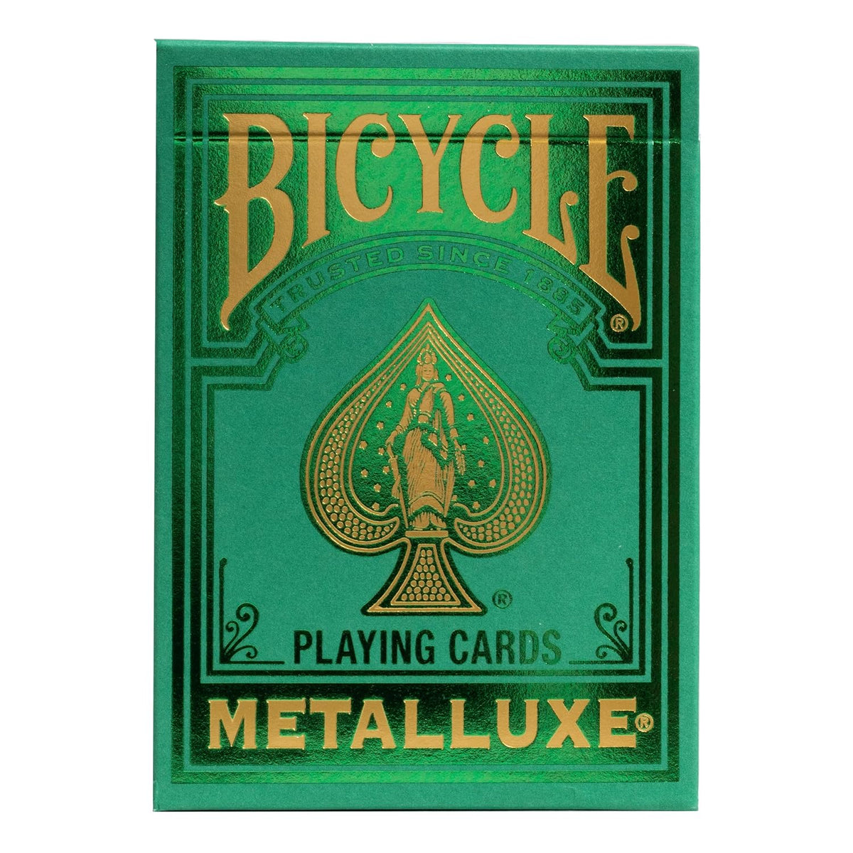 Bicycle Metalluxe Green Playing Cards – Premium Metal Foil Finish | Poker Size