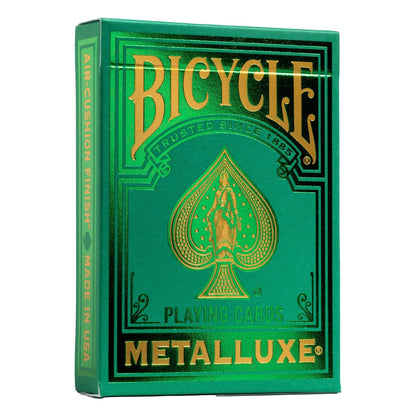 Bicycle Metalluxe Green Playing Cards – Premium Metal Foil Finish | Poker Size