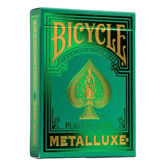 Bicycle Metalluxe Green Playing Cards – Premium Metal Foil Finish | Poker Size