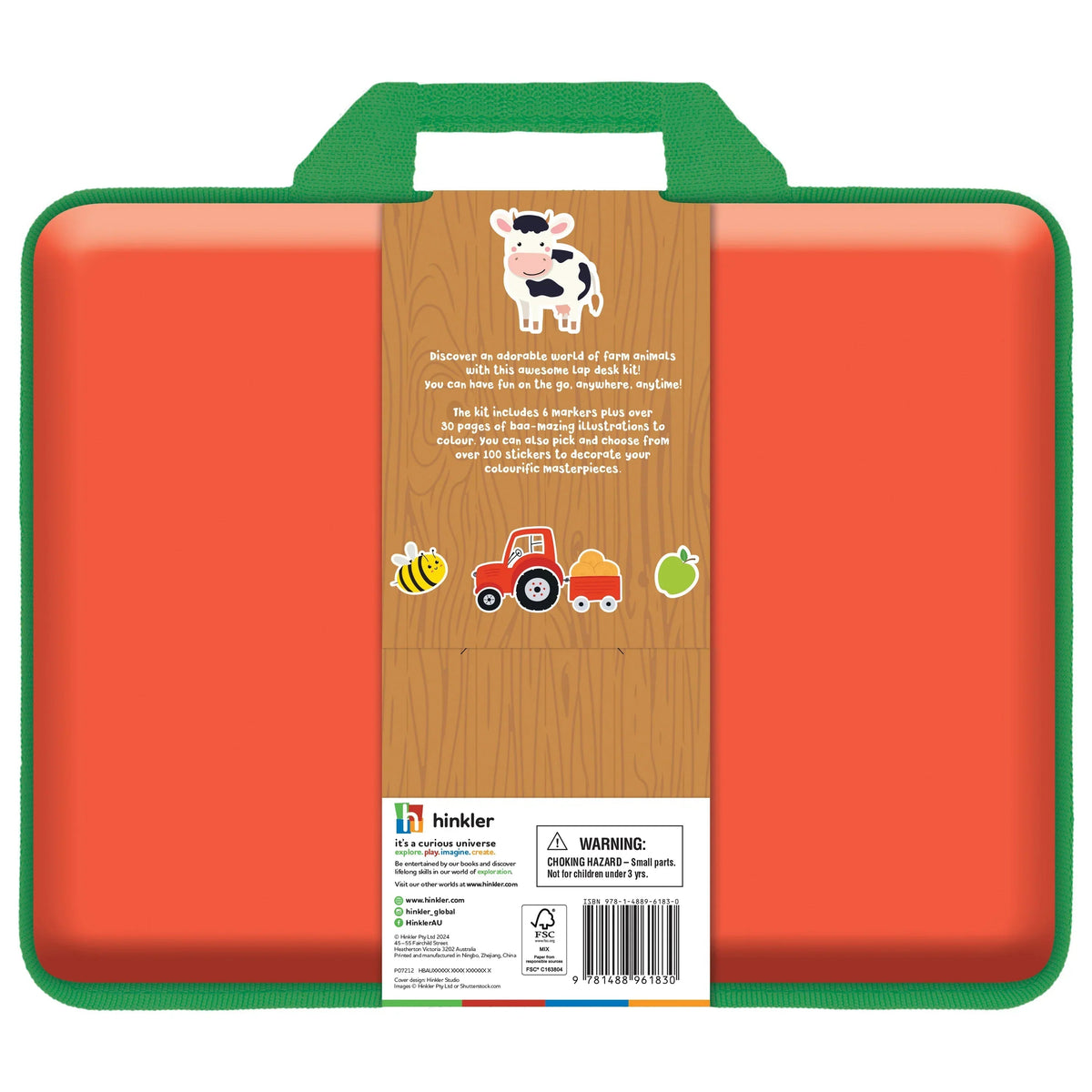 Kaleidoscope Colouring: Happy Farm Colouring Set with Lap-Desk - Jaiman Toys