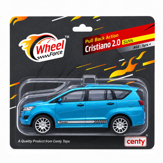 Centy Wheel Force Cristiano 2.0 Pull Back Action SUV Toy Car for Kids | Die-Cast Mini MPV | Assorted Colours | BGX