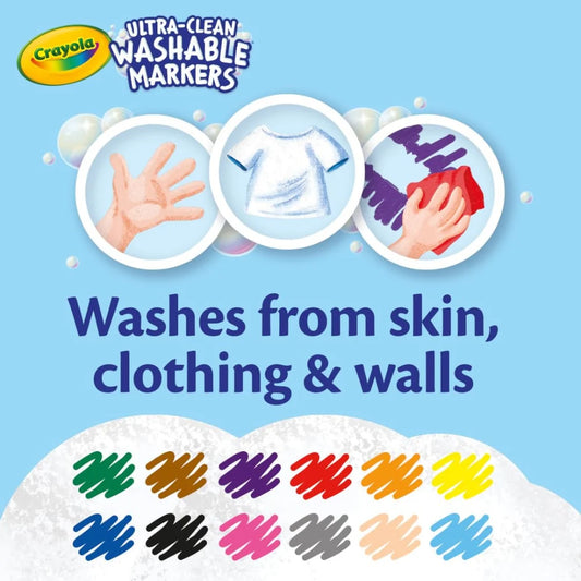 Crayola Ultra-Clean Washable Markers (12 Pack)