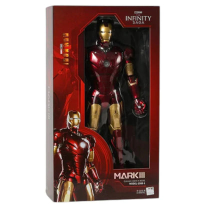 ZD Toys Iron Man Mark III 1:5 Scale Action Figure 14" Tony Stark LED Articulating