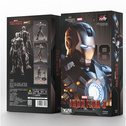 ZD Toys Marvel Infinity Saga Iron Man Mark 34 (MK XXXIV) Action Figure (7 Inch) | 1:10 Scale Premium Collectible