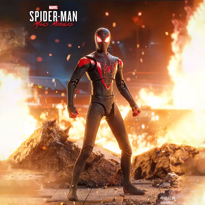 ZD Toys Marvel Spider-Man Miles Morales | 1:10 Scale 7-Inch Highly Articulated Action Figure