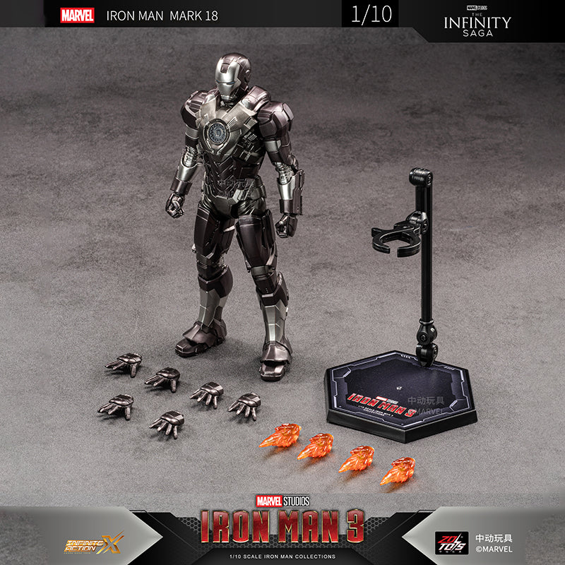 ZD Toys Marvel Infinity Saga Iron Man Mark 34 (MK XXXIV) Action Figure (7 Inch) | 1:10 Scale Premium Collectible