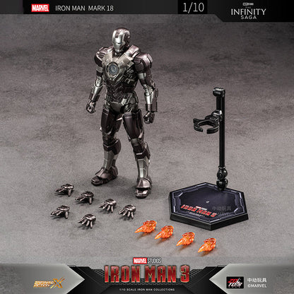 ZD Toys Marvel Infinity Saga Iron Man Mark 34 (MK XXXIV) Action Figure (7 Inch) | 1:10 Scale Premium Collectible