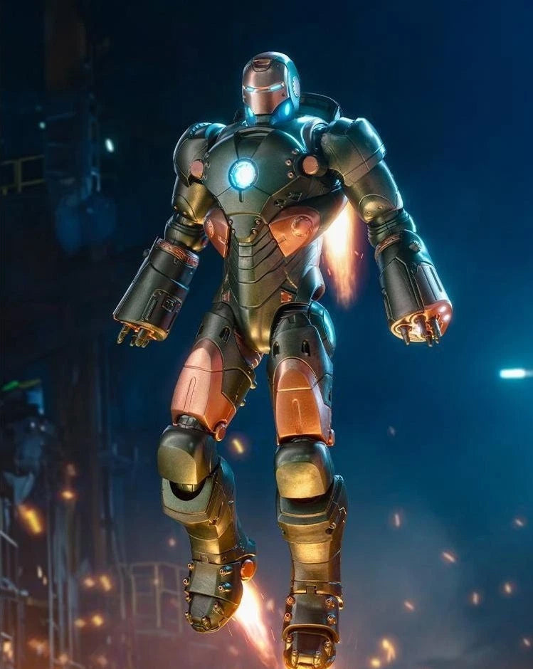 ZD Toys 1:10 Scale Iron Man Mark 37 XXXVII (Hammerhead) Action Figure (6-7 Inch) | Marvel Studios Iron Man 3 Collectible with Articulation
