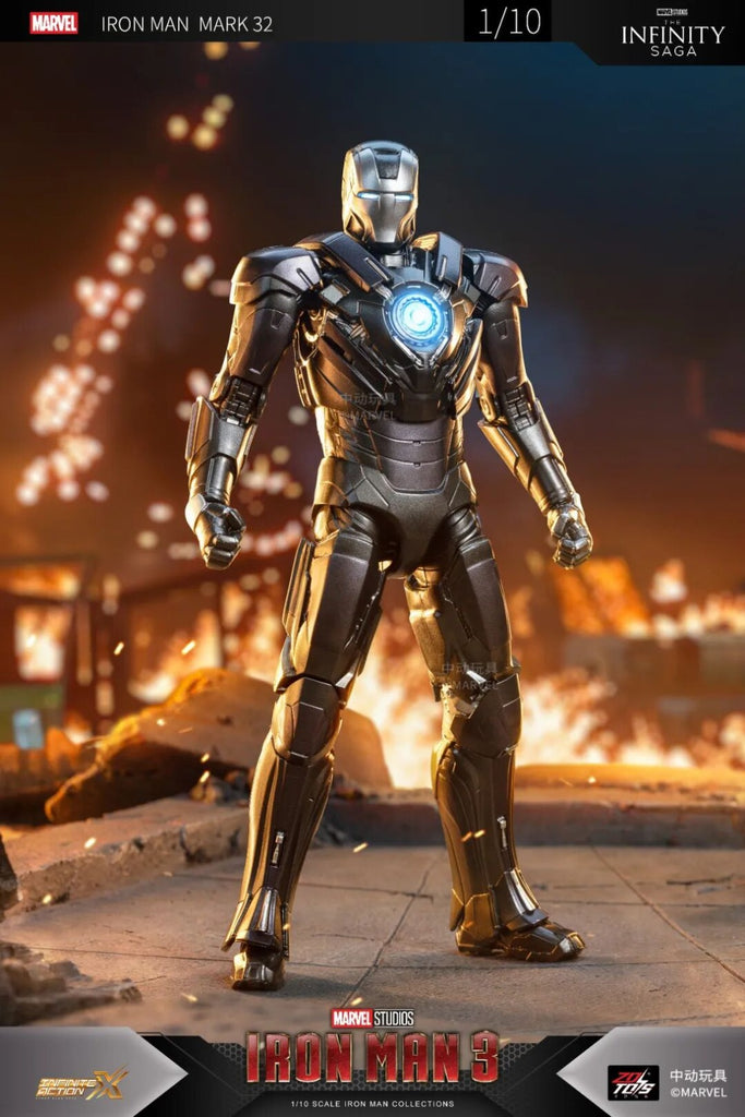 ZD Toys Marvel Studios Iron Man 3 Mark 32 (Romeo) | 1:10 Scale 7-Inch Highly Articulated Action Figure