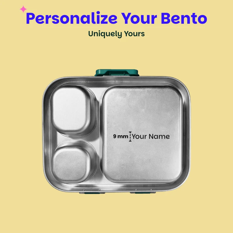 Bento Quad+ Bengal Bagh - 3+1 Compartment Stainless Steel Lunchbox with Mini Box