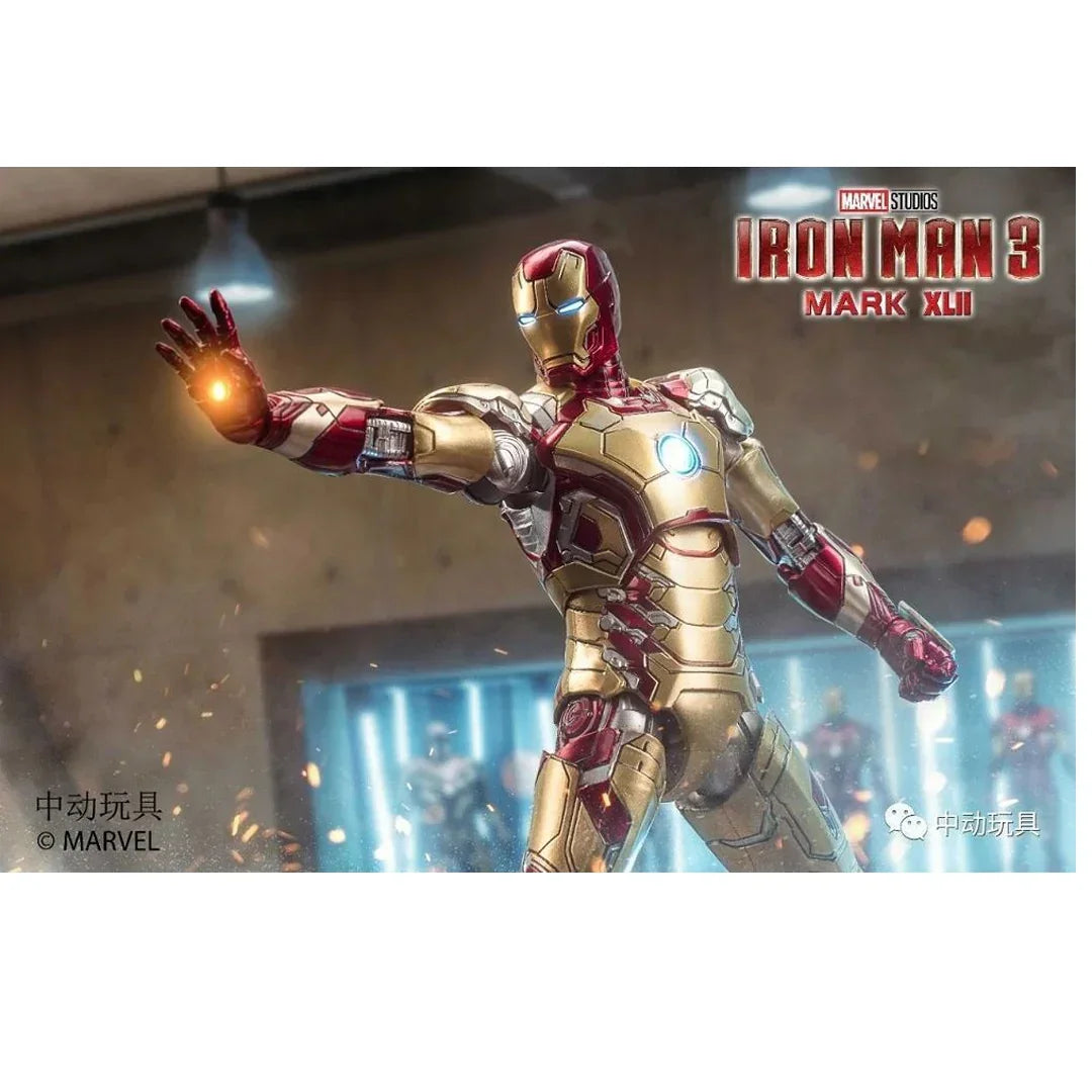 ZD Toys Iron Man Mark 42 XLII Figure (6.5 Inch) – Marvel Iron Man 3 1:10 Scale Collectible Non-Luminous Action Figure with Accessories