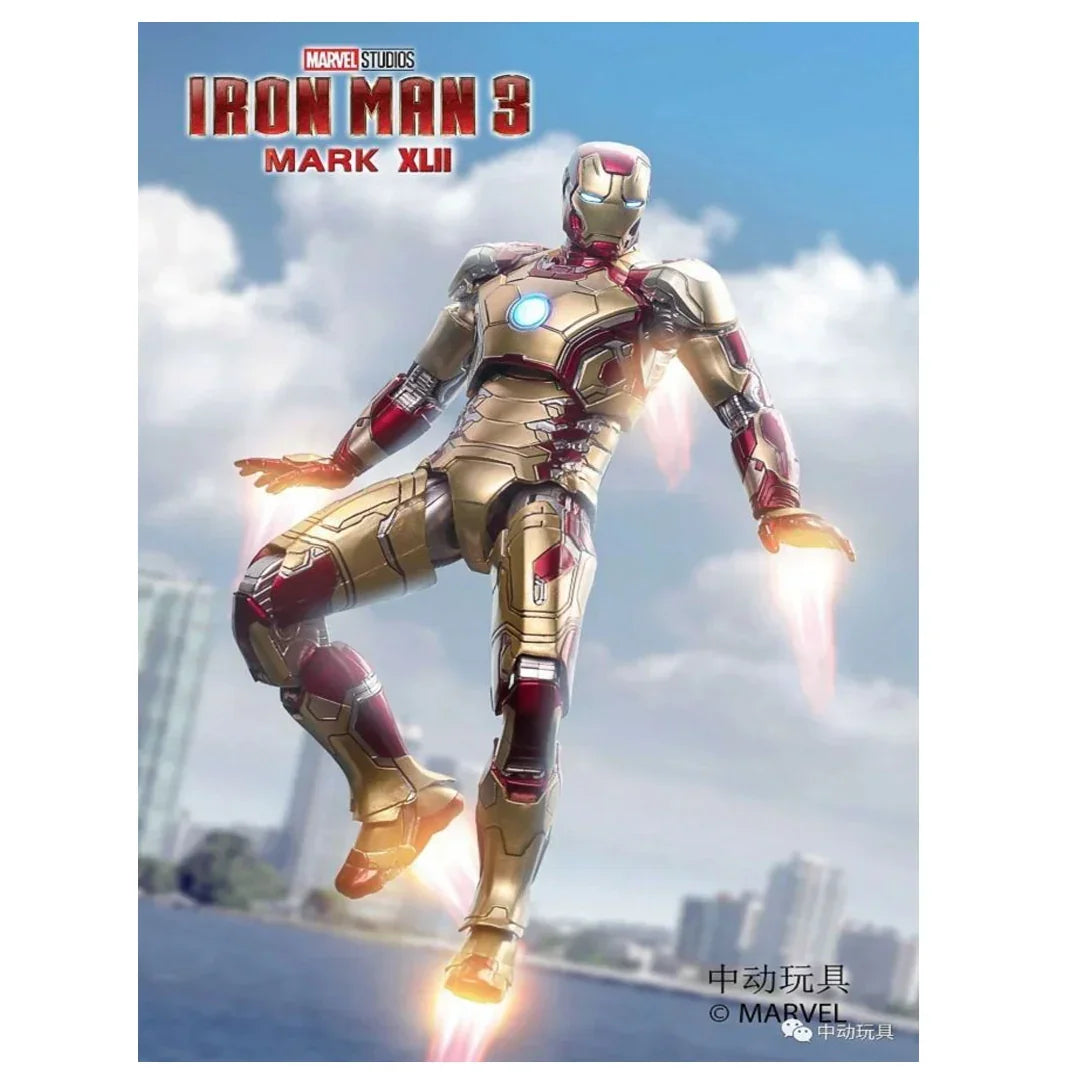 ZD Toys Iron Man Mark 42 XLII Figure (6.5 Inch) – Marvel Iron Man 3 1:10 Scale Collectible Non-Luminous Action Figure with Accessories