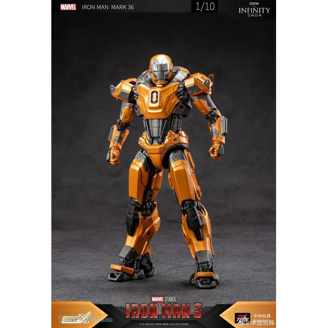 ZD Toys Marvel Iron Man 3 Mark XXXVI (Peacemaker) Action Figure – 7 Inch Collectible | Highly Articulated Die-Cast Look Figure