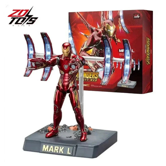 ZD Toys Iron Man Mark 50 (Mark L) – Avengers Infinity War 7-Inch Action Figure | Nano-Weapon Display Base Edition