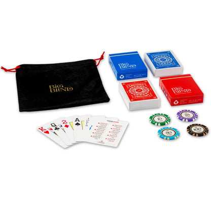 Big Blind 300-Piece Poker Chips Set for Adults with Poker Game Accessories